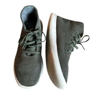 Allbirds Tree Toppers Army Green Sneakers Mens Size 9 High Top Lace up Casual